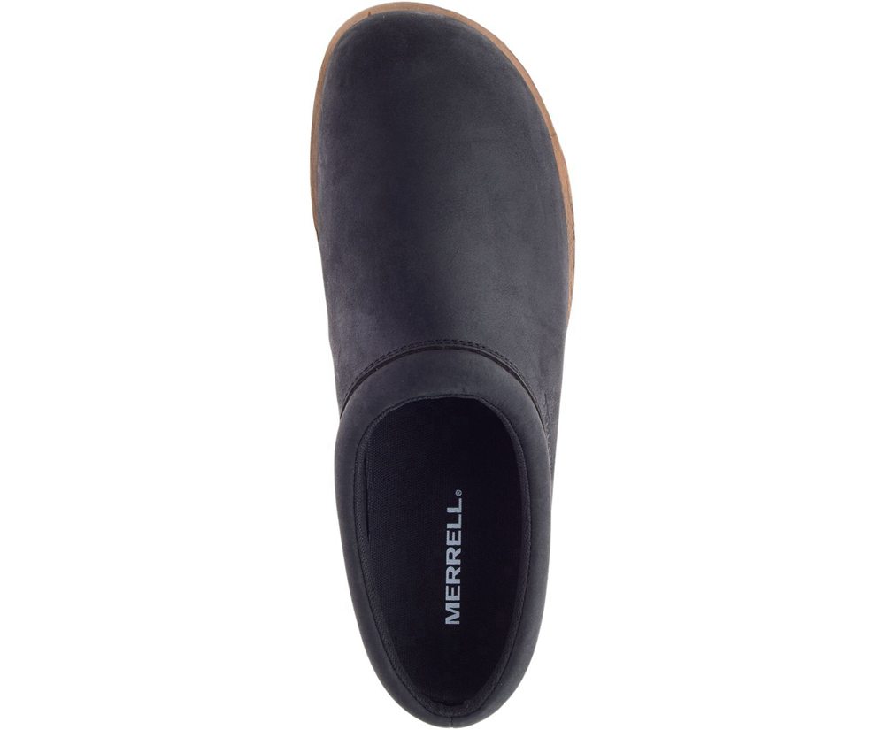 Slip On Homem - Merrell Juno Clog Couro - Pretas - MBU405619